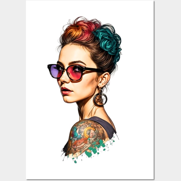 Captivative Inked Lady Wall Art by ALM Artbox